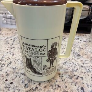 Vintage Sears Roebuck & Co. Cream and Brown Pitcher